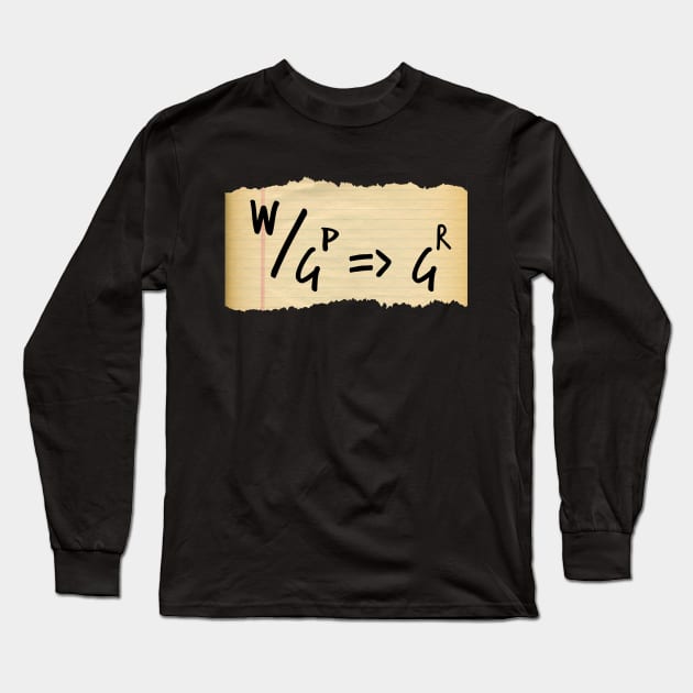 Equation: W/Gp=>Gr Long Sleeve T-Shirt by Freq501